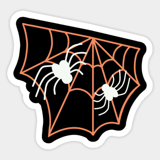 Spider Web Halloween Sticker